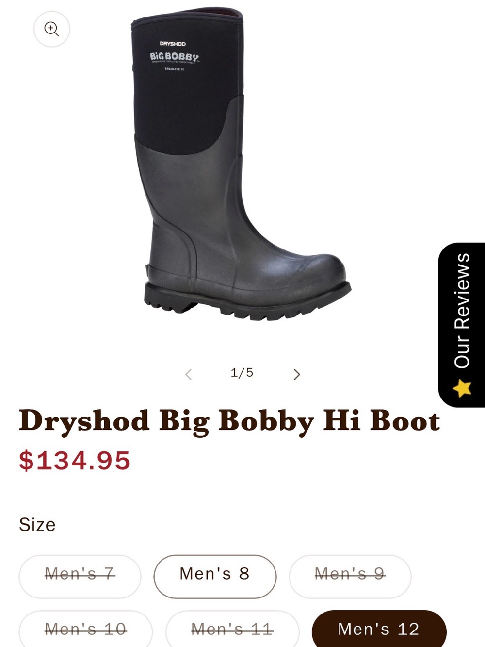 Men’s 10/10 1/2 Big Bobby Dryshod Black Waterproof Boots new never worn - Picture 14 of 14